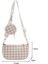 Bej Ekose Tarzı 24X14X5CM Kadınlar Yumuşak Pu Deri Omuz Çantası Moda Kadın Günlük Katı Zincir Koltukaltı Çantaları Bayanlar Crossbody Çanta Tote Çanta Kompozit Set (Yurt Dışından) 1