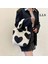 Kensen Shop Siyah Stil Peluş Tote Çanta Wome Moda Inek Baskı Omuz Çantası Leopar Baskı Yumuşak Peluş Çanta Kadın Kış Messenger Çanta (Yurt Dışından) 5