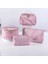 Pembe-B Tarzı Fudeam Pembe Pu Mermer Desen Kadın Kozmetik Çantası Çok Fonksiyonlu Tuvalet Eşyaları Organize Depolama Çanta Kadın Su Geçirmez Makyaj Çantası (Yurt Dışından) 2