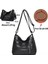 Siyah-Hediye Tarzı 25CMX20CMX11CM Wome Için Yeni Crossbody Omuz Çantaları Yüksek Li Deri Messenger Çanta Kadın Rahat Muhtasar Çanta ve Çanta Ana Kesesi (Yurt Dışından) 1