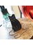 Kara Kedi Stili Sevimli Siyah Kedi Zincirleri Kadın Omuz Çantaları Tasarımcı Postacı Çantası Lüks Pu Deri Crossbdoy Çanta Bayan Harajuku Küçük Çantalar Kesesi (Yurt Dışından) 1