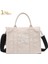 Beyaz Stil 32CM-15CM-26CM Moda Tasarımcıları Edebi Mektup Baskı Kadın Bez Çanta Kadın Büyük Kapasiteli Tuval Omuz Kadın Çapraz Alışveriş Çantası (Yurt Dışından) 1
