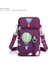 Balon Mor Tarzı Kadın Moda Omuz Çantası Oxford Su Geçirmez Çanta Bilek Kılıfı Cüzdan Spor Müzik Cep Telefonu Çantası Kızlar Için Crossbody Çanta (Yurt Dışından) 1