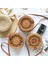 18X8QUANQUANJIE Stili 20X8CM Daire El Dokuması Kadın Postacı Çantaları Yuvarlak Retro Rattan Hasır Plaj Crossbody Çanta Li Bolsa Masculina (Yurt Dışından) 2