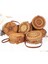 18X8QUANQUANJIE Stili 20X8CM Daire El Dokuması Kadın Postacı Çantaları Yuvarlak Retro Rattan Hasır Plaj Crossbody Çanta Li Bolsa Masculina (Yurt Dışından) 4
