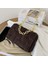 Kahverengi Tarzı 25X7X17CM Moda Zinciri Örgülü Buzlu Taşınabilir Kare Çanta Pu Moda Lüks Tasarımcı Omuz Messenger Çanta Doku Kadın Çantası (Yurt Dışından) 1