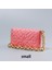 B Pembe Tarzı Plastik Zincir Kadınlar Için Moda Tasarım Omuz Çantası Pu Deri Crossbody Çanta Bayan Küçük Çanta Çanta Tasarım Messenger Çanta Küçük Flap (Yurt Dışından) 1