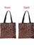 SSTDWENLU13CW Tarzı 34CMX34CM Kaplan Leopar Timsah Zebra Çizgili Baskı Omuz Çantaları Kadın Moda Çanta Seyahat Tote Çanta Bayanlar Yeniden Kullanılabilir Alışveriş Çantası (Yurt Dışından) 3