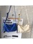 Turuncu Tarzı Kadın High Street Geri Dönüşümlü Pamuklu Kumaş Mini Küçük Boy Yan Sling Omuz Çantası Öğrenci Telefon Kılıfı Klein Mavi Crossbody Çanta (Yurt Dışından) 2
