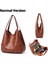 Artı Siyah Stil Claolid Tote Çanta Kadın Yumuşak Pu Deri Omuz Çantası Kadın Vintage Hobi Çanta Kadın Kolu Çanta Kadın Crossbody Çanta (Yurt Dışından) 4