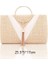 No.48 Stili Gusure Dokuma Kamış Örgü Çanta Yuvarlak Hasır Omuz Çantası Küçük Plaj Çantaları Kadın Yaz Hollow El Yapımı Messenger Crossbody Çanta (Yurt Dışından) 1