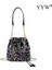 Multi-Colored Style Moda Kadın Pullu Crossbody Çanta ile Kova Omuz Çantası Akşam Partisi Şerit Altın Çanta Kız Çanta Kadın Manşonlar Bolsos (Yurt Dışından) 1