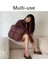 Ordu Yeşili Tarzı 30X15X30CM Moda Dokuma Kadın Yastıklı Naylon Alışveriş Çantası Yumuşak Rahat Beyaz Kadın Çanta Bayan Pamuk Omuz Çantası Kış Kapitone Nevresim Çantası (Yurt Dışından) 3