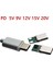 Siyah Stil 5V 5A Pdqc Tuzak Kurulu Hızlı Şarj 5V 9V 12V 15V 20V Modülü Pd Dc Tetik Kablosu USB Tip-C Erkek Fiş Qc4 Şarj Konektörü (Yurt Dışından) 2