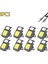 8 Adet Taşınabilir Cob LED Klip Kanca Mini Cep Torch Tip-C Şarj Edilebilir El Feneri Outdoorlantern Anahtarlık Çalışma Işığı Acil Durum Lambası (Yurt Dışından) 1