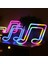 Pembe LED Neon Gece Işık Burcu Duvar Sanatı Gökkuşağı Asılı Gece Lambası Müzik Noel Doğum Günü Düğün Ev Partisi Tatil Dekor Hediye Için (Yurt Dışından) 4