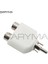 Beyaz Stil 1 Erkek 2 Kadın Rca Y Splitter Av Ses Video Fişi Dönüştürücü Av Jack Rca Fiş Çift Adaptör (Yurt Dışından) 1