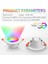 6 Adet Bluetooth Uyumlu Rgb Kısılabilir Gömme LED Spot Lamba (Yurt Dışından) 5