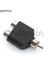 Siyah Stil 1 Erkek 2 Kadın Rca Y Splitter Av Ses Video Fişi Dönüştürücü Av Jack Rca Fiş Çift Adaptör (Yurt Dışından) 1