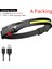 1 Parça Cob Indüksiyon Far USB Şarjlı LED Far El Feneri Dahili Pil Baş Feneri Açık Balıkçılık Kamp Feneri (Yurt Dışından) 1