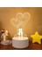 D Romantik Aşk 3D Lamba Kalp Şeklinde Balon Akrilik LED Gece Lambası Dekoratif Masa Lambası Sevgililer Günü Sevgiliye Eşinin Hediyesi (Yurt Dışından) 1