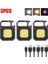 3 Parça Taşınabilir Çok Fonksiyonlu Cob Mini El Feneri USB Şarj Edilebilir Cep Çalışma Işığı Kamp Balıkçılık Anahtarlık Fener 4 Işık Modu (Yurt Dışından) 1