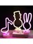 Yarasa Kalp Neon Burcu Pil ve USB Çift Powered LED Işık Parti Ev Dekorasyon Yatak Odası Masa Lambası Duvar Dekorasyon Işık Hediye (Yurt Dışından) 4