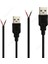 Siyah Stil 5 Adet 2pin USB Güç Kablosu USB 2.0 Erkek Fiş Dıy Pigtail Kablo USB Ekipmanları Yüklü Dıy Değiştirin Onarım Ev Aletleri (Yurt Dışından) 2