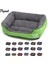 Haki Stili S 45CMX40CMX12CM S-3xl 19COLORS Büyük Pet Kedi Köpek Yatağı Sıcak Rahat Köpek Evi Yumuşak Polar Yuva Köpek Sepetleri Mat Su Geçirmez Kulübesi Chew Geçirmez Köpek Yatağı (Yurt Dışından) 2