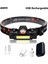 C USB Bağlantı Noktası Ön Far El Feneri Kafa Işık Lambası Şarj Edilebilir 2 Mod Cob +Xpe Pil ile Güçlü Lamba Fenerler Çalışıyor (Yurt Dışından) 2