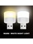 Beyaz Kapalı USB Gece Lambası Mini LED Gece Lambası USB Fiş Lambası Güç Bankası Şarj USB Kitap Işıkları Küçük Yuvarlak Okuma Göz Koruma Lambaları (Yurt Dışından) 5