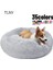 Gül Tarzı M-60CM Tlny Uzun Peluş Kedi Yatak Ev Yavrusu Mat Kış Sıcak Uyku Kediler Yuva Yumuşak Uzun Peluş Köpek Sepeti Pet Yastık Taşınabilir Pet Yatak (Yurt Dışından) 4