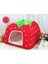 Kırmızı Stil 26X26X28CM Pawstrolors Çilek Köpek Yatağı Ev Hamster Tavşan Yatağı Katlanır Kedi Evi Küçük Köpek Kediler Için Yumuşak Sıcak Pet Kulübesi S-Xxl (Yurt Dışından) 1