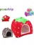 Kırmızı Stil 26X26X28CM Pawstrolors Çilek Köpek Yatağı Ev Hamster Tavşan Yatağı Katlanır Kedi Evi Küçük Köpek Kediler Için Yumuşak Sıcak Pet Kulübesi S-Xxl (Yurt Dışından) 2