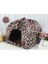 Lepord Tarzı 36X36X38CM Pawstrolors Çilek Köpek Yatağı Ev Hamster Tavşan Yatağı Katlanır Kedi Evi Küçük Köpek Kediler Için Yumuşak Sıcak Pet Kulübesi S-Xxl (Yurt Dışından) 1