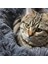 Bordo Tarzı 70CM Katı Yuvarlak Peluş Kedi Yatak Ev Kedi Mat Kış Sıcak Uyku Kediler Yuva Yumuşak Uzun Peluş Köpek Yatağı Kediler Için Pet Yastık Köpek Fermuar (Yurt Dışından) 3