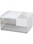 2 Çekmeceli ve 4 Bölmeli Masa Düzenleyici, Plastik Makyaj Saklama Kutusu, Vanity Organizer, Masa Düzenleyici (Yurt Dışından) 1