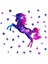 Bordo Tarzı Mor Yıldızlı Gökyüzü Karanlıkta Glow Unicorn Duvar Sticker Çocuk Odası Ev Dekor Kız Yatak Odası Aydınlık Unicorn Floresan Çıkartması (Yurt Dışından) 5