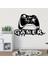 Beyaz Stil 56CMGENIŞLIKX40CMYÜKSEKLIK Büyük Graffiti Video Oyunu Joystick Duvar Çıkartması Oyun Odası Oyun Bölgesi Xbox Oyun Duvar Sticker Yatak Odası Vinil Ev Dekor (Yurt Dışından) 4