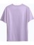 Oversize Bisiklet Yaka Bugs Bunny Baskılı Kısa Kollu Mor T-Shirt 2