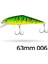 No.6 Stili D1 Nehir Alabalık Cazibesi Batan Minnow Balıkçılık Yem Yapay Sert Wobblers Jerkbait Crankbait Bas Pesca Mücadele (Yurt Dışından) 1