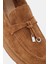 Be Style  Aden Kadın Camel Süet Deri Loafer 4