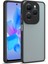 Infinix Hot 40I Kılıf Silikon Kenarlı Kamera Korumalı Buzlu Hux Kapak Siyah 1