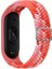 Xiaomi Mi Band 4 Uyumlu Krd-49 Örgü Kordon Zyl Kırmızı-Beyaz 2