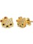 Mix Taşlı Gold Hello Kitty Çivili Minimal Gümüş Küpe 1