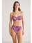 Ayarlanabilir Askılı Çıkarılabilir Push Up Sirencas Şal Desen Kaplı Straplez Yüksek Bel Bikini 1