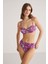 Ayarlanabilir Askılı Çıkarılabilir Push Up Sirencas Şal Desen Kaplı Straplez Yüksek Bel Bikini 2