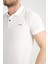 Erkek Kırık Beyaz Polo Yaka Yazlık Pamuklu Kısa Kollu T Shirt 4