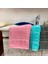 70 x 140 Yumuşak Ekstra Su Emici Pamuk 6'lı Duş Havlusu Boy Havlusu Banyo Havlusu Seti 1