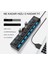 7 Port Girişli USB Hub Çoklayıcı On Off Anahtarlı Switch Işıklı USB Adaptör Istasyonu 5